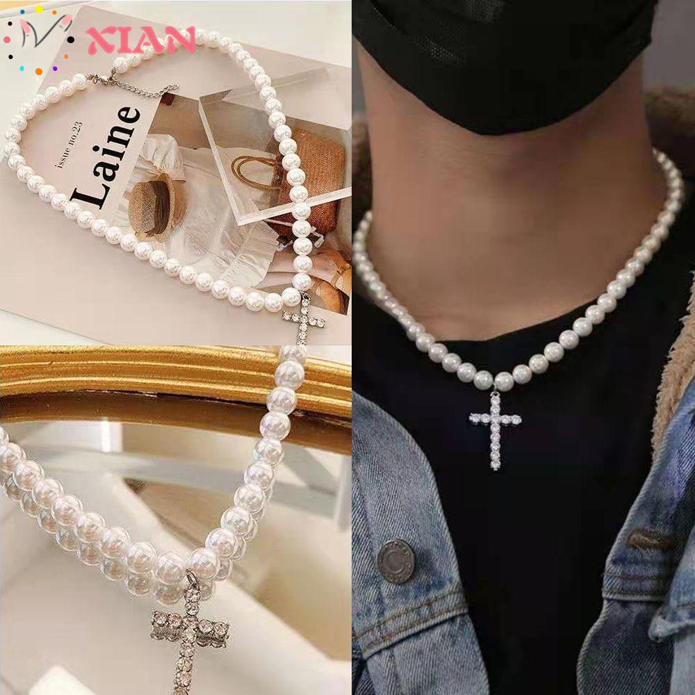 Vòng cổ Choker Đính Ngọc Trai Nhân Tạo Phong Cách Punk Thời Trang Cho Nam Và Nữ