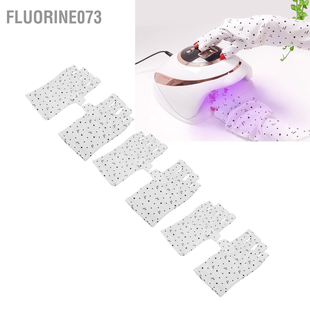 [Hàng Sẵn] 3 cặp Găng tay chống tia cực tím Phong cách ngắn Chống bức xạ UV Bảo vệ ánh sáng Gel làm móng cho 【Fluorine073】
