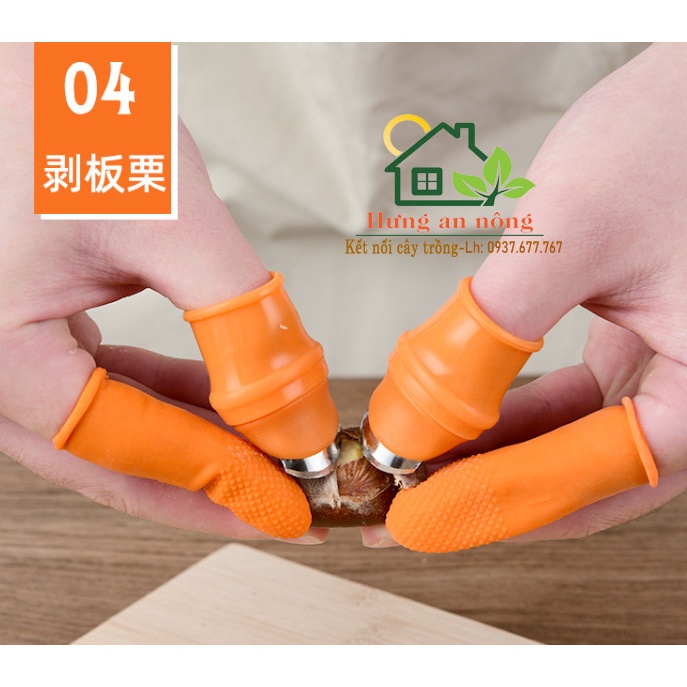 L1 - Bộ dao móng tay + 2 bao xỏ ngón dùng lặt hái rau làm bếp hỗ trợ nhanh tiện đở đau đầu ngón tay.
