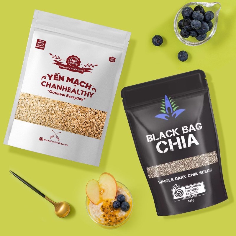 Combo Yến mạch * Hạt chia giảm cân ( tặng kèm lộ trình giảm cân cấp tốc )