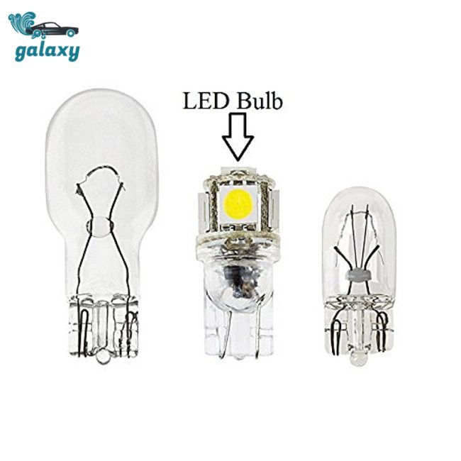 10 Đèn LED 5 bóng SMD T10 T5 thay thế dành cho xe hơi