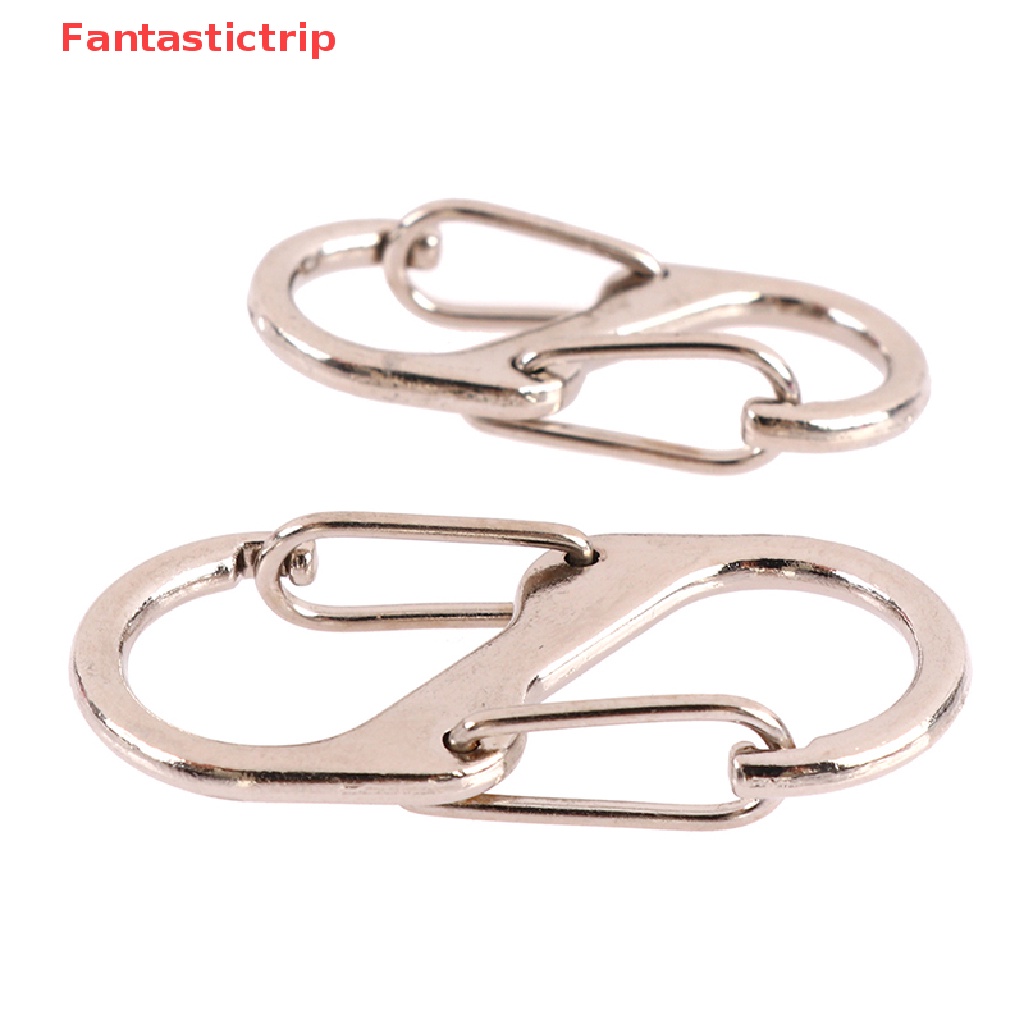 Set 10 Móc Khóa Chữ S Bằng Thép Không Gỉ Đa Năng Tiện Dụng Mới