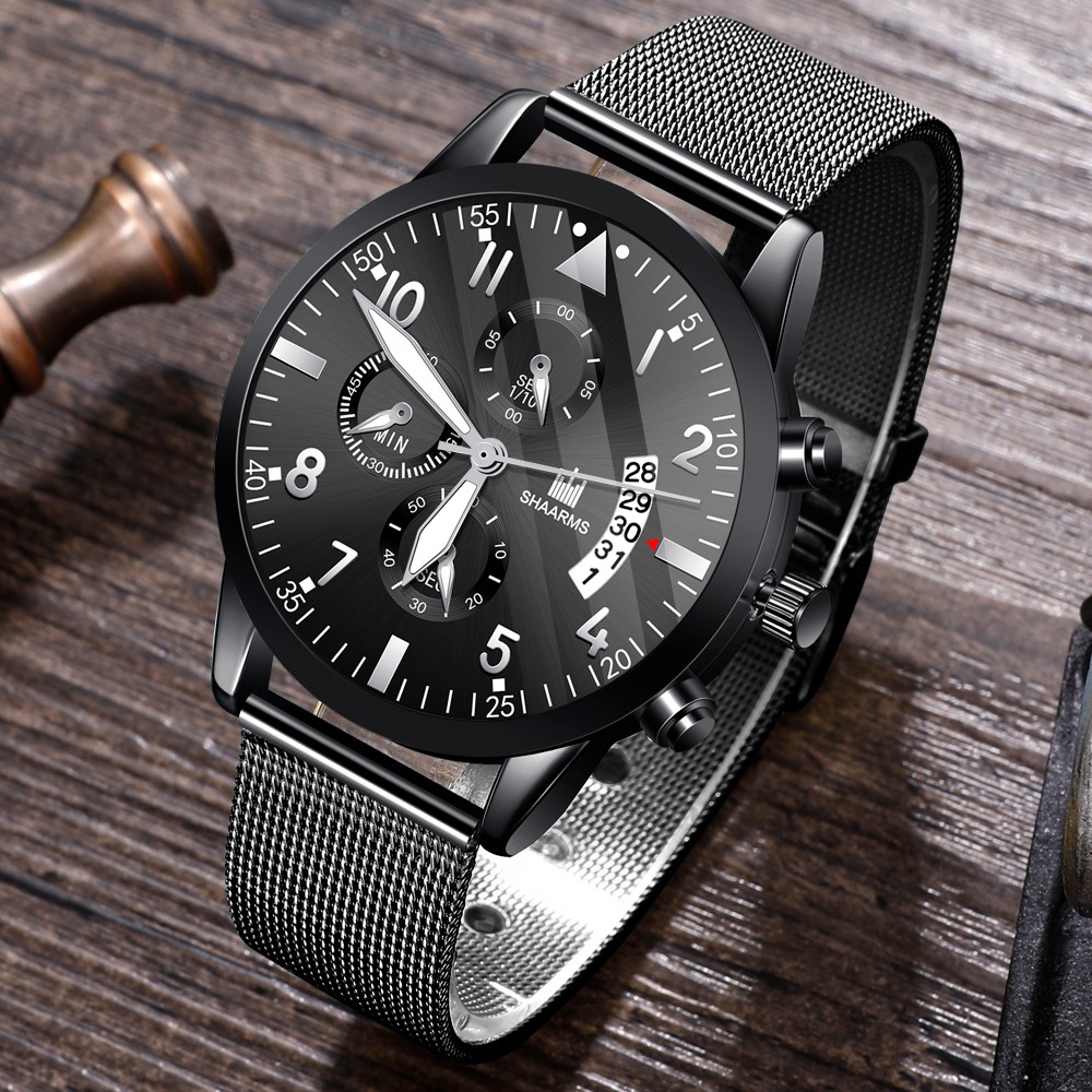 Đồng hồ thạch anh SHAARMS kiểu dáng thể thao dành cho nam sang trọng bằng thép không gỉ | BigBuy360 - bigbuy360.vn