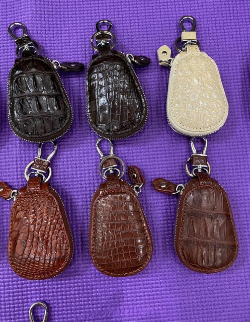 MÓC KHÓA XE HƠI DA CÁ SẤU THẬT 100%