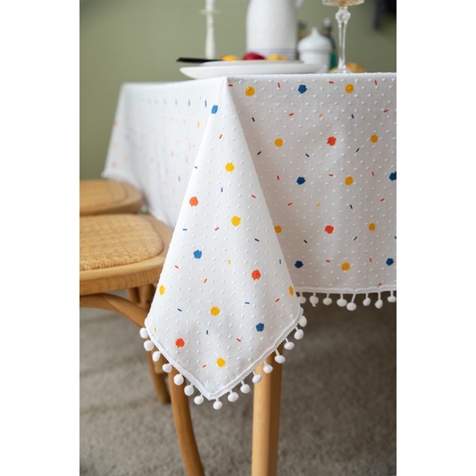 BST Khăn trải bàn phong cách Châu âu, table runner để trang trí nhà cửa chất liệu vải cotton pha