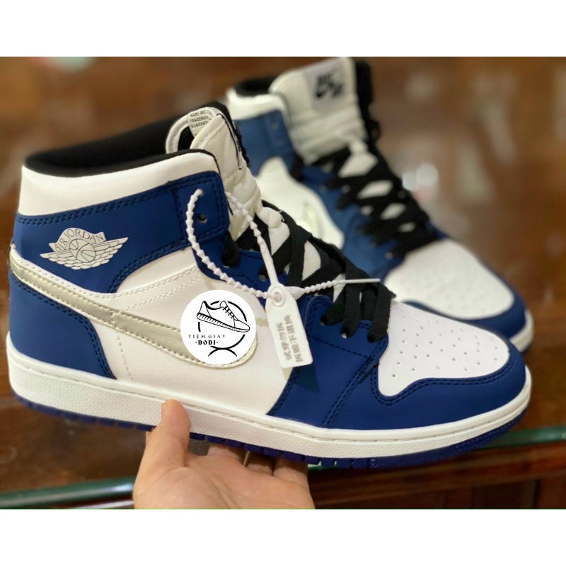 [Ảnh thật] Giày JD xanh than logo móc trắng phản quang. Giày Jordan nam nữ cao cổ mới nhất. | BigBuy360 - bigbuy360.vn