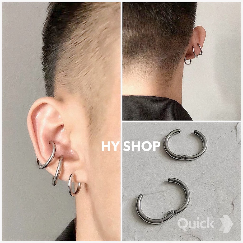 khuyên kẹp tai titan nam nữ cá tính không cần xỏ lỗ(full size)