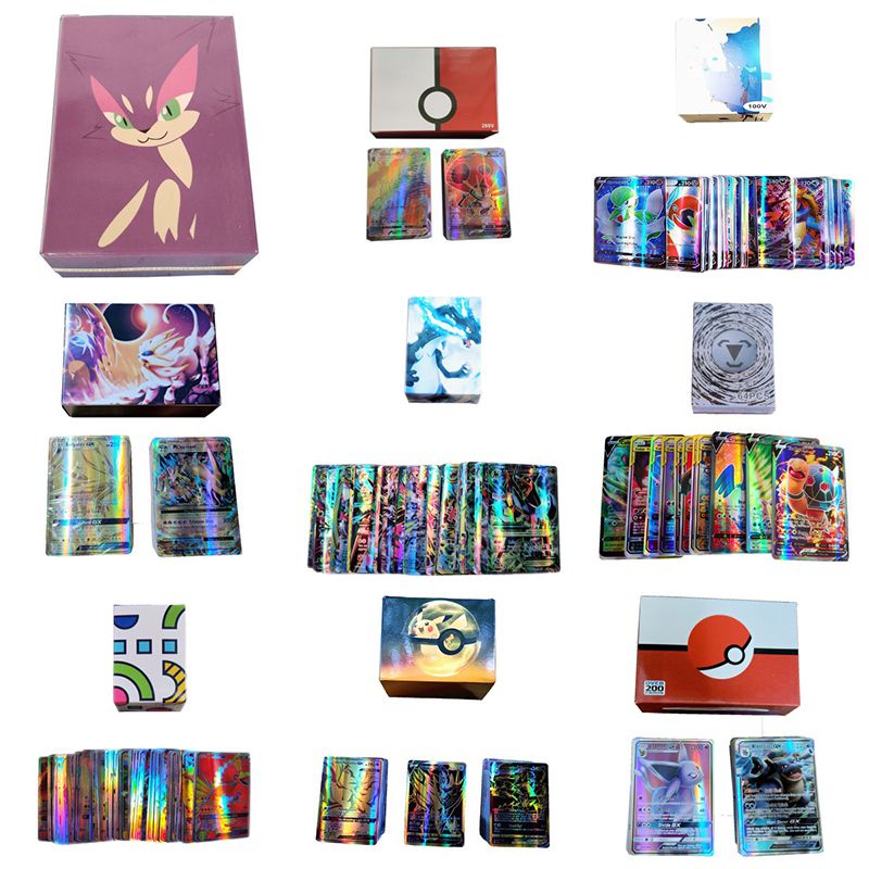 Bộ thẻ bài Pokemon TCG VMAX TAG TEAM MEGA EX GX Energy sáng bóng độc đáo