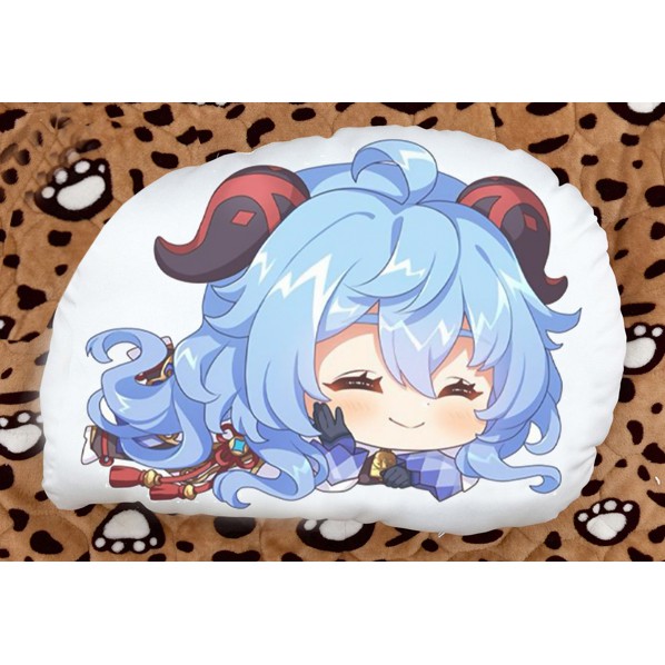 Gối ôm gối ngủ in 2 mặt chibi anime game ganyu genshin impact