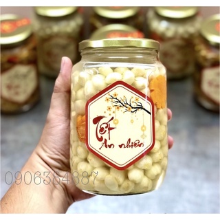 Hũ Thuỷ Tinh Tròn Nắp Thiếc 800ml