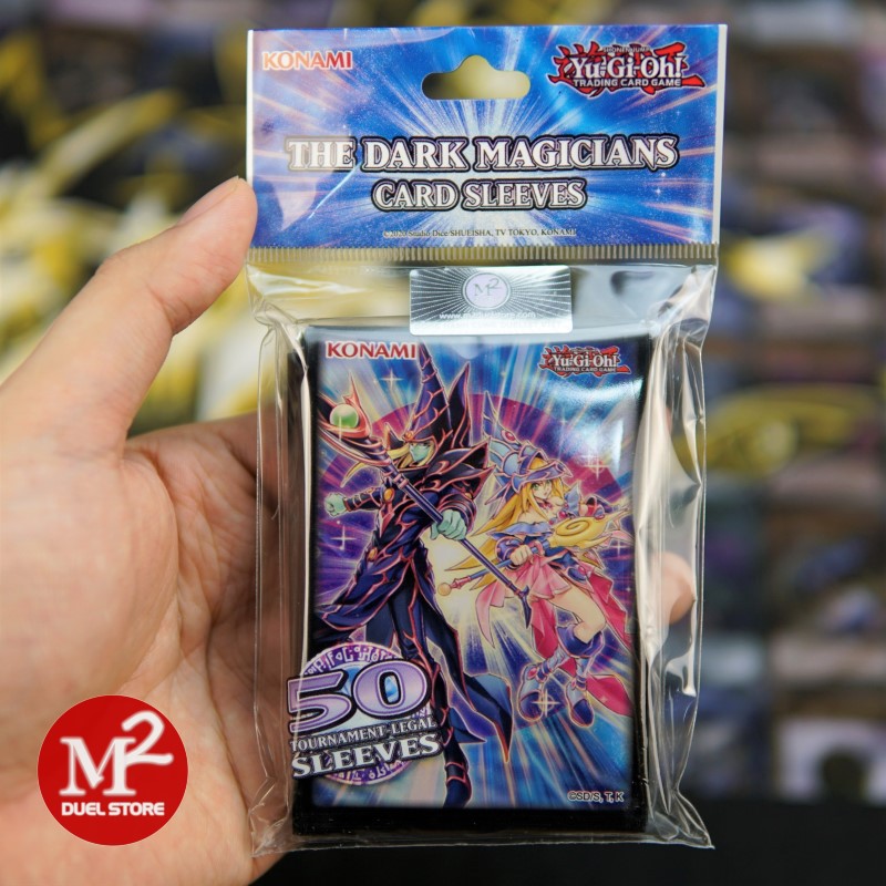 Bọc bài nhựa Yugioh KONAMI The Dark Magicians - 50 cái bọc bài - Kích thước 63 x 90 mm - Nhập khẩu từ USA