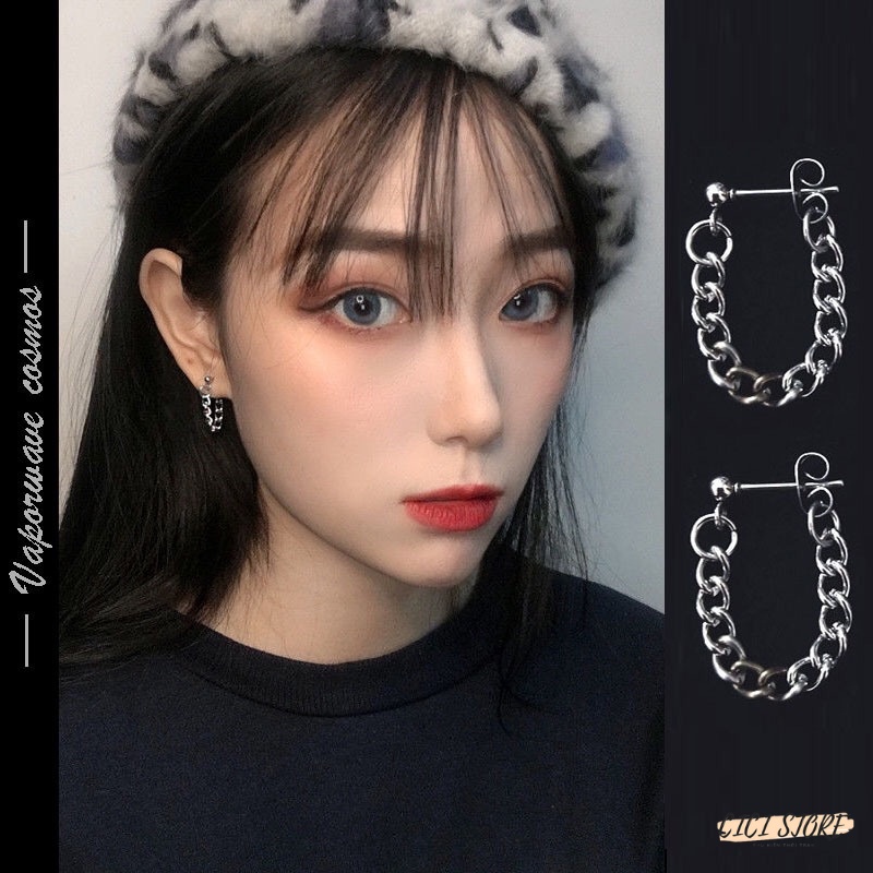 1 Cặp Bông Tai Nữ Cá Tính Sang Trọng Phối Xích