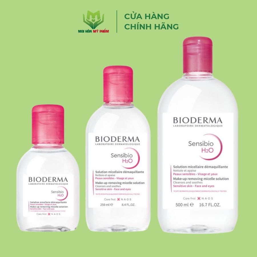 Nước tẩy trang và làm sạch Bioderma Sensibio H20 100ml-250ml-500ml