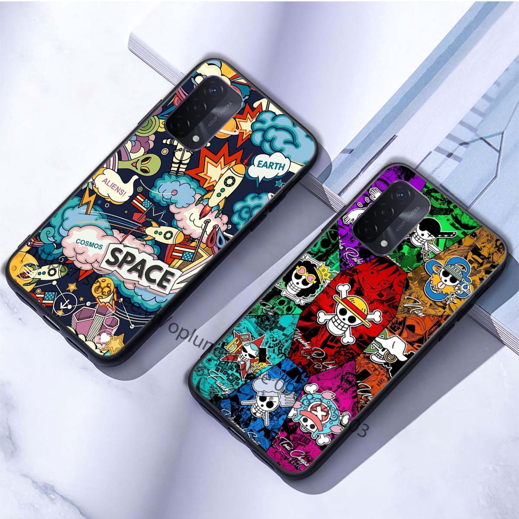 Ốp lưng oppo A55 4G / A55 5G / A74 5G in hình thương hiệu thời trang đa sắc cá tính.