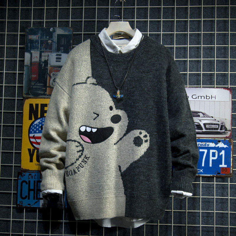 Áo Nỉ Nam Dài Tay Cổ Tròn Thời Trang Hàn