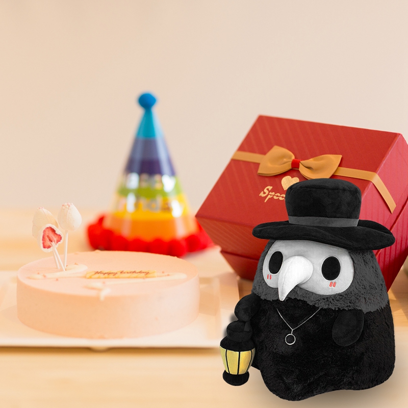 Thú nhồi bông hình bác sĩ màu đen đáng yêu