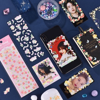 Sticker dán hình hoa nhiều màu sắc phong cách Hàn Quốc