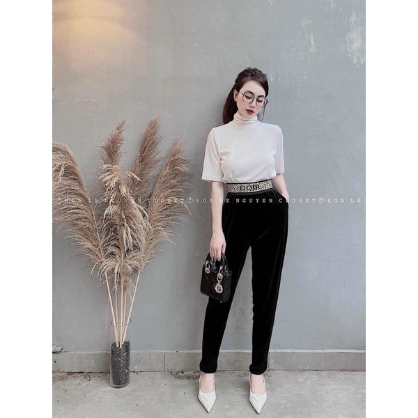 Quần bom baggy chất nhung nhiều cạp