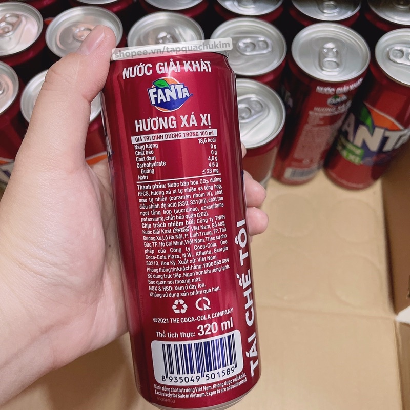 Nước ngọt FANTA XÁ XỊ thùng 24 LON x 320ML