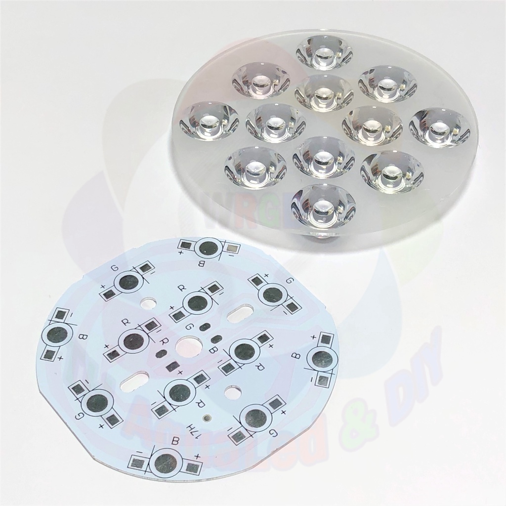 Chóa LED tròn 12 chip, sử dụng cho mạch led 12 chip, gom ánh sáng thừa hiệu quả