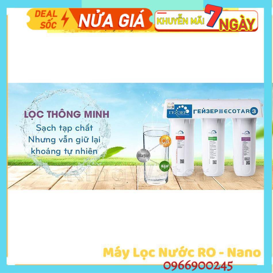 Máy lọc nước Nano Geyser Ecotar 3 - Kích thước: 310x390x140mm, Trọng lượng: 6.5kg