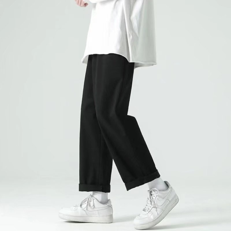 Quần Dài Ống Đứng Dáng Rộng Phong Cách Retro Đơn Giản Thời Trang Mùa Xuân Cho Nam Size S-5XL