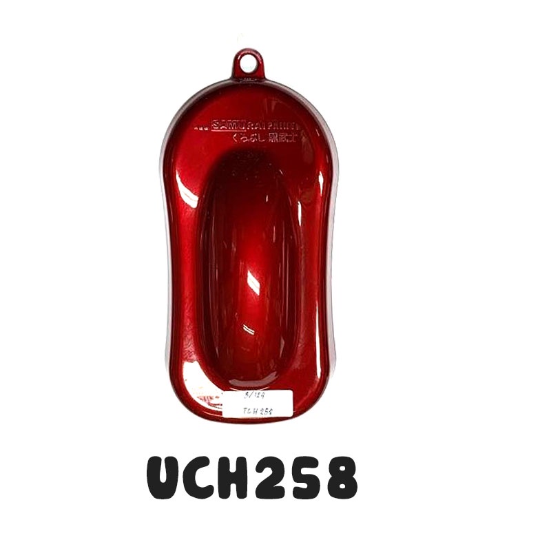 Sơn Samurai màu đỏ UCH258+TCH258 chính hãng, sơn xịt dàn áo xe máy chịu nhiệt, chống nứt nẻ, kháng xăng