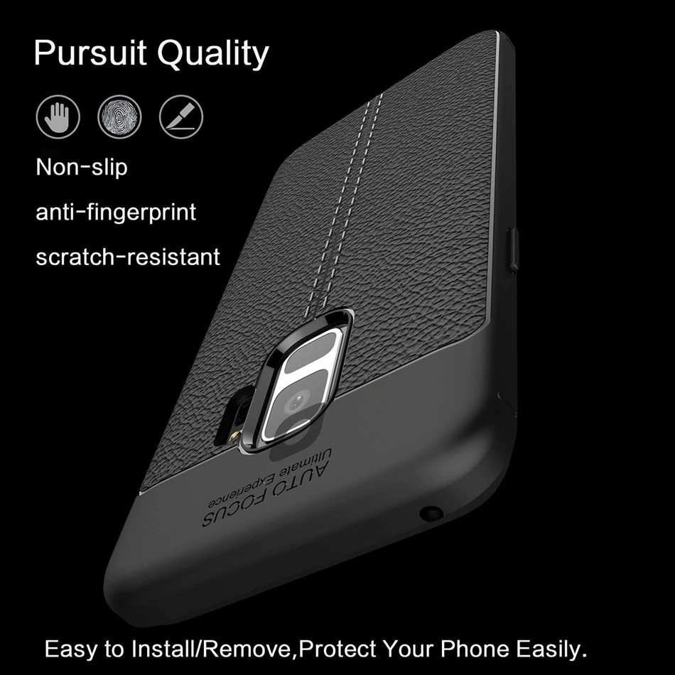 Ốp Lưng Auto Focus Vân Da Cho Samsung S9