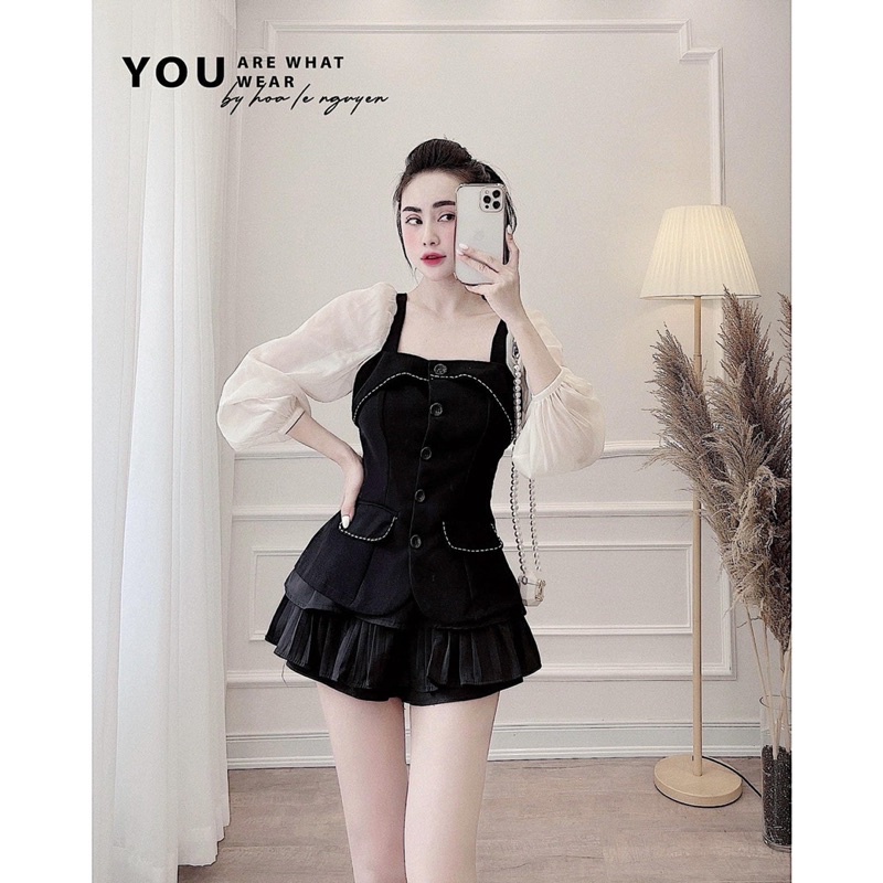 [Hàng Đẹp] Áo Umi Tay Phối Cổ Vuông, Closet of You Áo Kiểu Nữ Tay Phồng Siêu Xinh Có Ảnh Thật Kèm Video | BigBuy360 - bigbuy360.vn