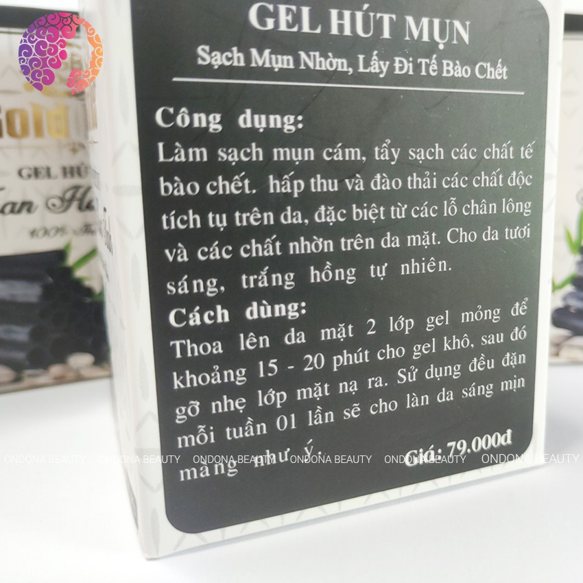 [100% THIÊN NHIÊN] GEL HÚT MỤN THAN HOẠT TÍNH TITAN CAO CẤP Gold Bee - Ondona Beauty