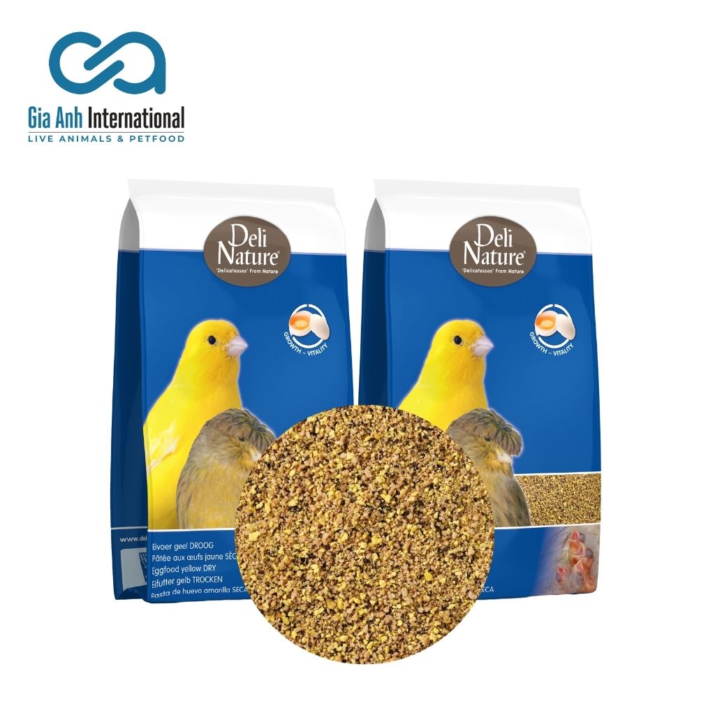 Cám Trứng Khô Dành Cho Chim Yến - Deli Nature Eggfood Yellow Dry Giúp Chim Khoẻ Mạnh, Lông Mượt, Đề Kháng Tốt Gói 10kg