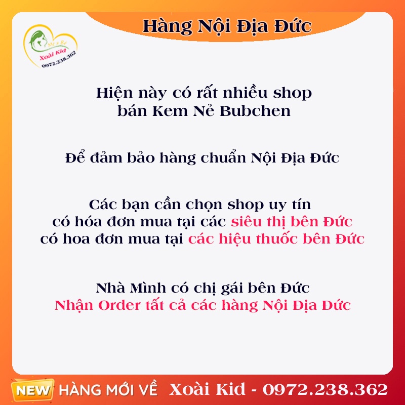 [auth] Kem dưỡng ẩm cho da Bubchen 20ml dùng được cho trẻ sơ sinh [Hot]