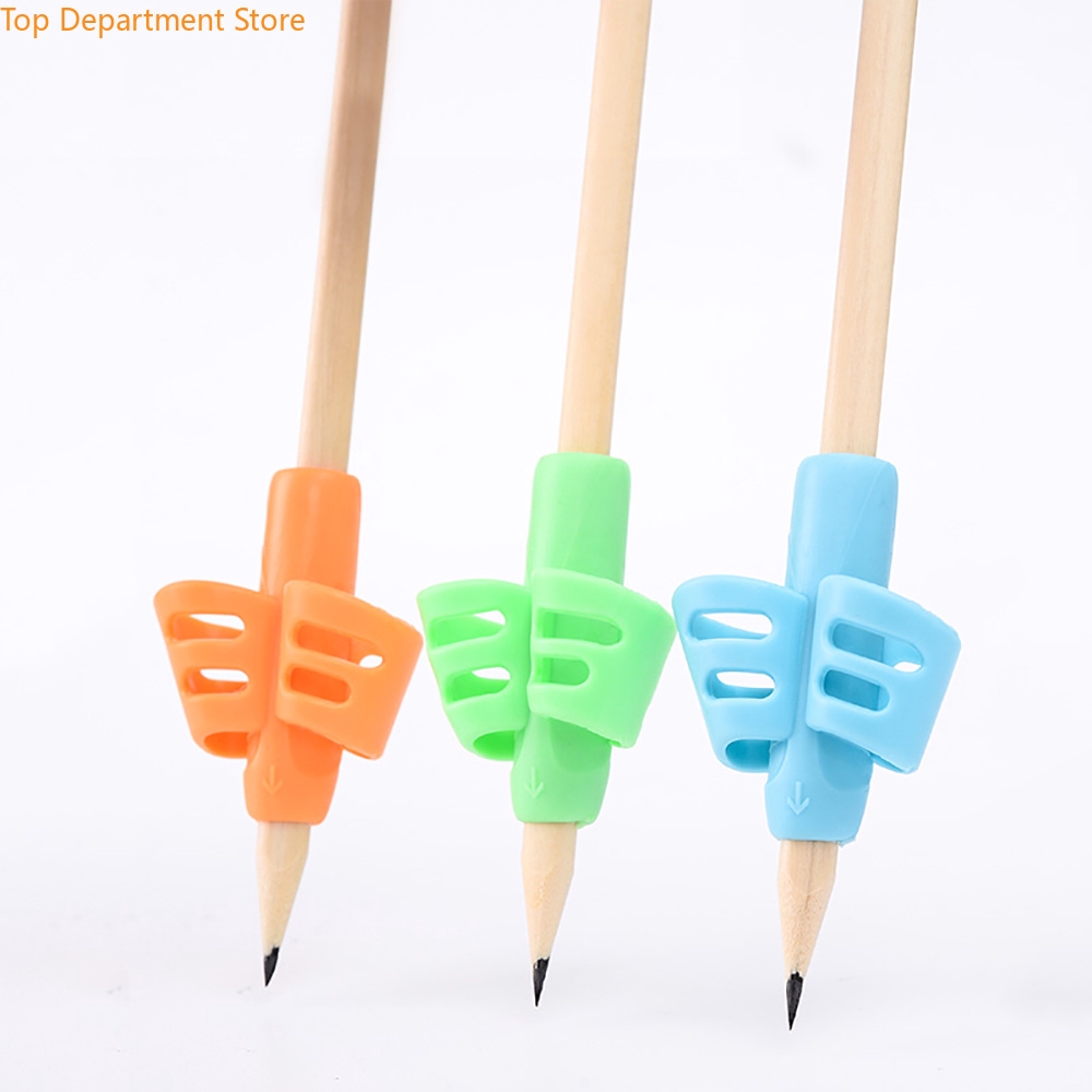 Dụng cụ kẹp giá đỡ bút chì hai ngón bằng silicon tiện lợi cho học sinh