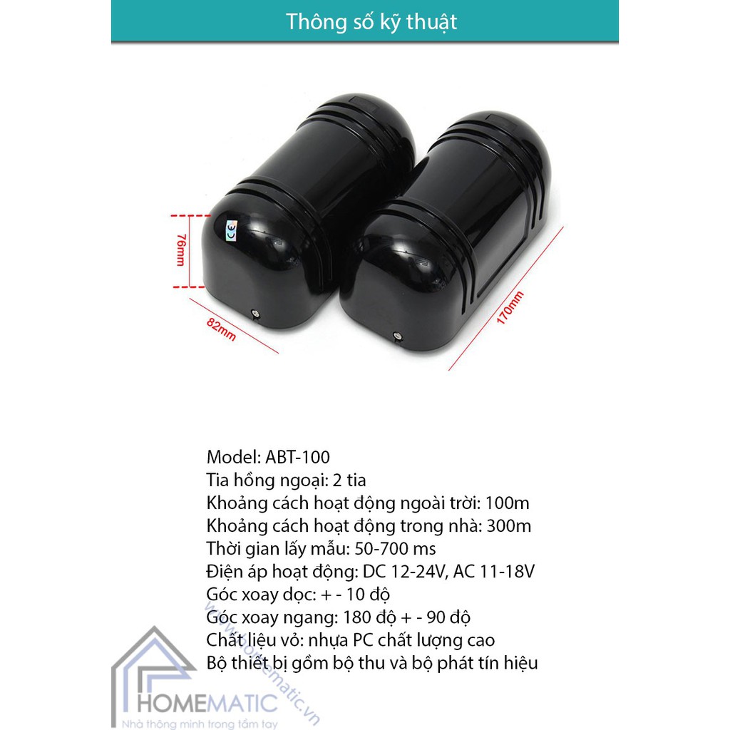Hàng Rào Hồng Ngoại Báo Động 2 tia 3 tia 4 tia 100m 250m