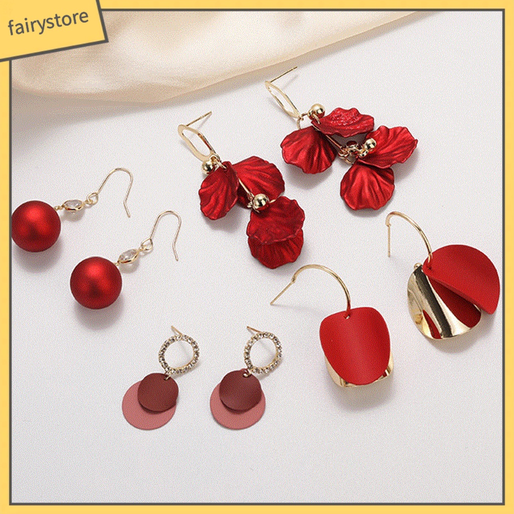 1 Đôi Bông Tai Mạ Bạc Dáng Dài Thời Trang Dành Cho Nữ