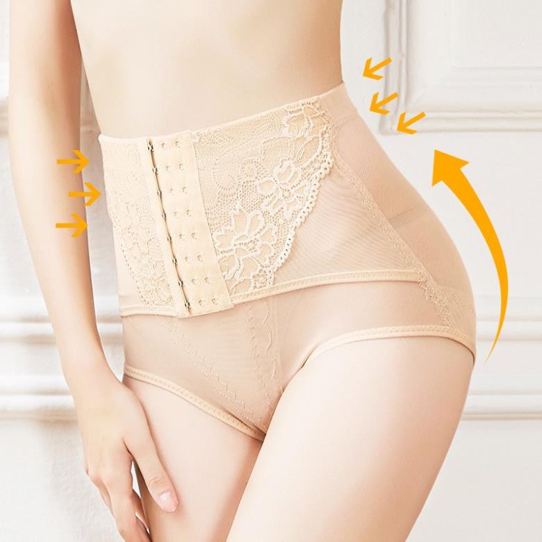 Đai Nịt Bụng Giảm Mỡ - Quần Gen Nịt Bụng Cạp Cao Móc Cài Định Hình Vòng Eo N668