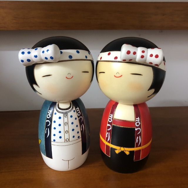 Búp bê gỗ Kokeshi, handmade Nhật Bản