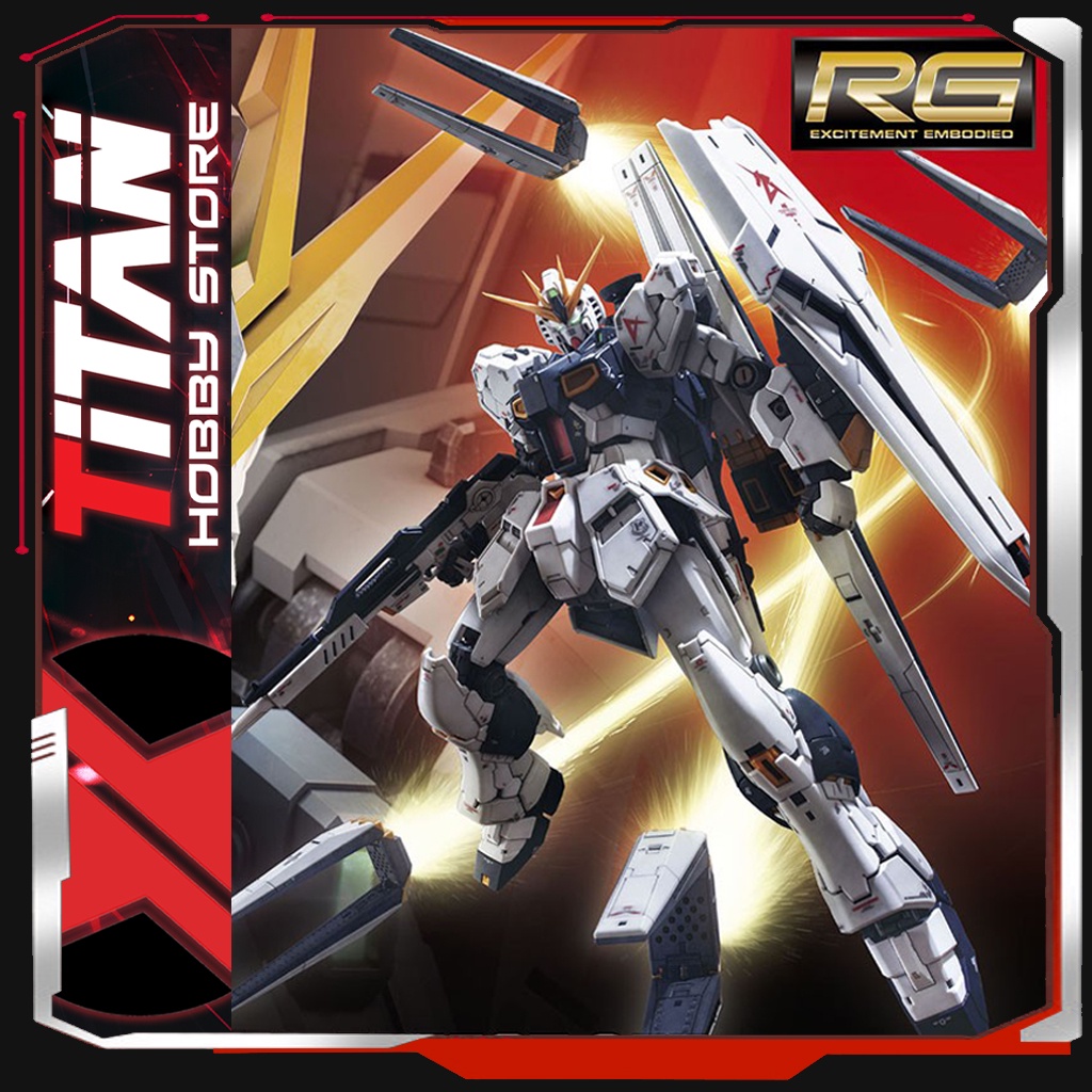 Mô hình lắp ráp Gunpla RG 1/144  Nu + Funnel Effect Gundam Bandai Japan
