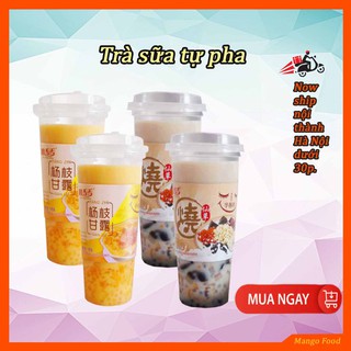 Trà sữa tự pha uống liền vị hoa quả Mango Food, đồ ăn vặt Hà Nội