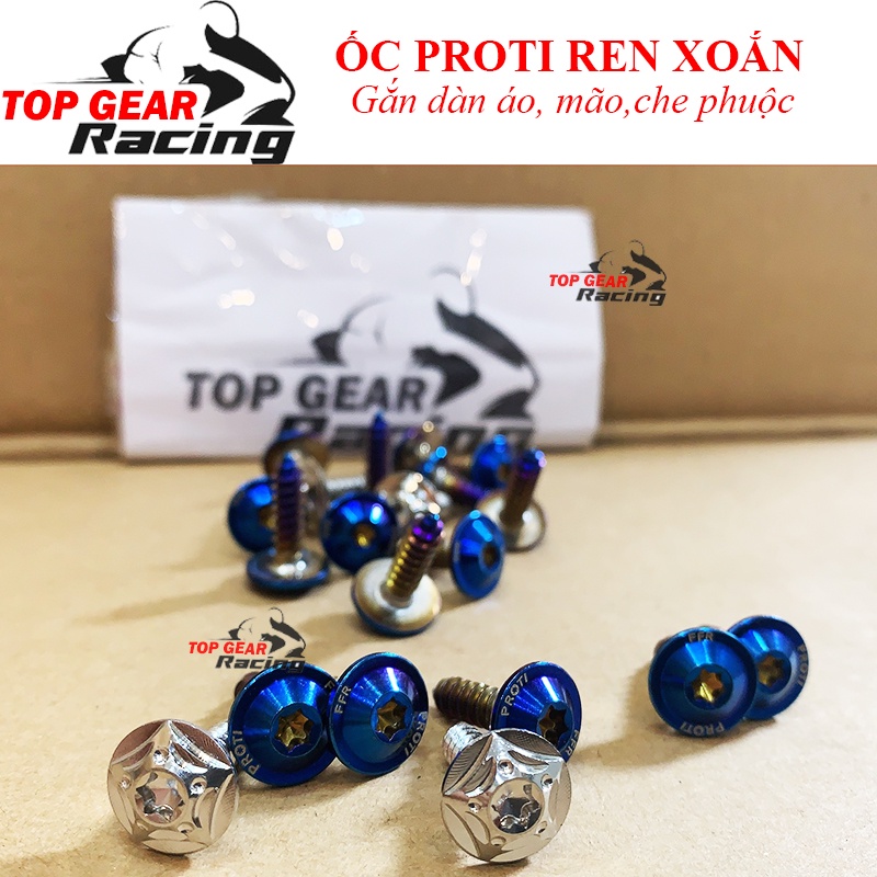 Ốc Titan Proti Ren Xoắn Màu Titan Lắp Dàn Áo, Mão, Che Phuộc &lt;Giá 1 Con&gt;