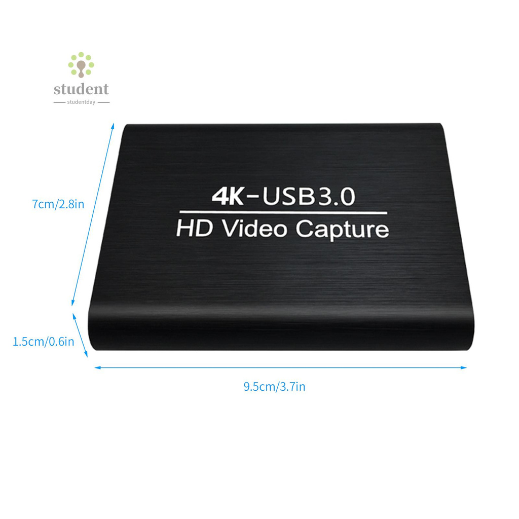 S&D 4K HD Video Capture Card USB3.0 1080P 60FPS OBS Game Recorder Device with MIC In Audio In/Out Interface Plug and Play Compatible with PC Laptop Smartphone PS4 Xbox Camcorder Camera for Live Streaming Gaming Recording Video Conference