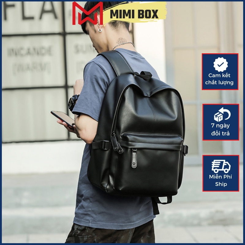 Balo da nam phong cách Hàn Quốc - Ba lô da mềm