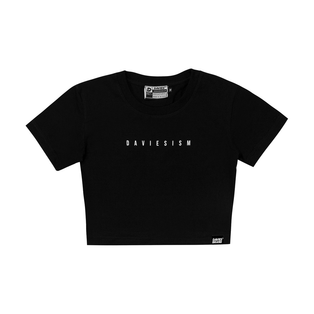 DAVIES - Áo croptop nữ màu đen - DAVIESISM Croptop-Black | BigBuy360 - bigbuy360.vn
