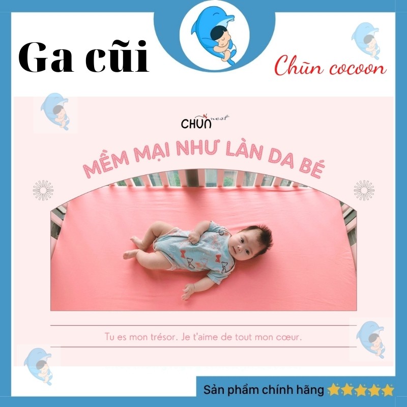 Ga Bọc Nệm Cũi Chũn Nest Mát Mịn Mềm Mại Thấm Hút Tốt An Toàn Cho Bé Chính Hãng CoCoon