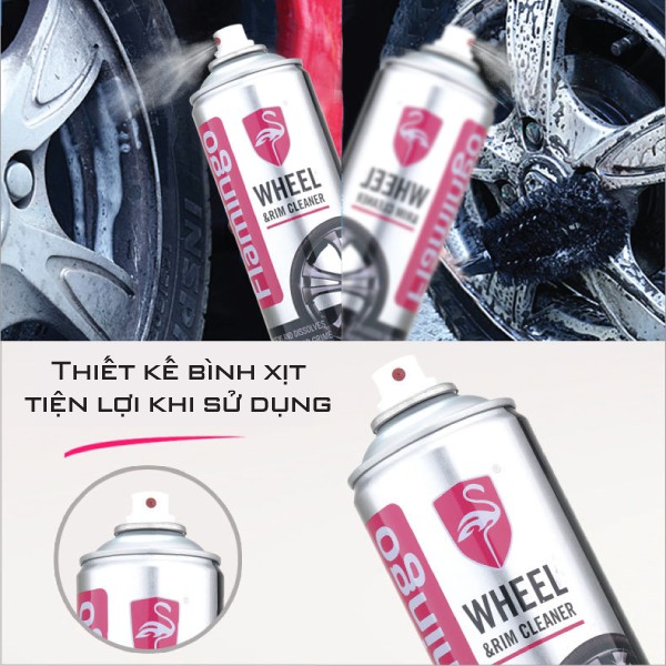 Bình Vệ Sinh Tẩy Ố Lazang Ô Tô - Làm sạch Mâm Vành Xe Flamingo Dung dịch vệ sinh ô tô hiệu quả