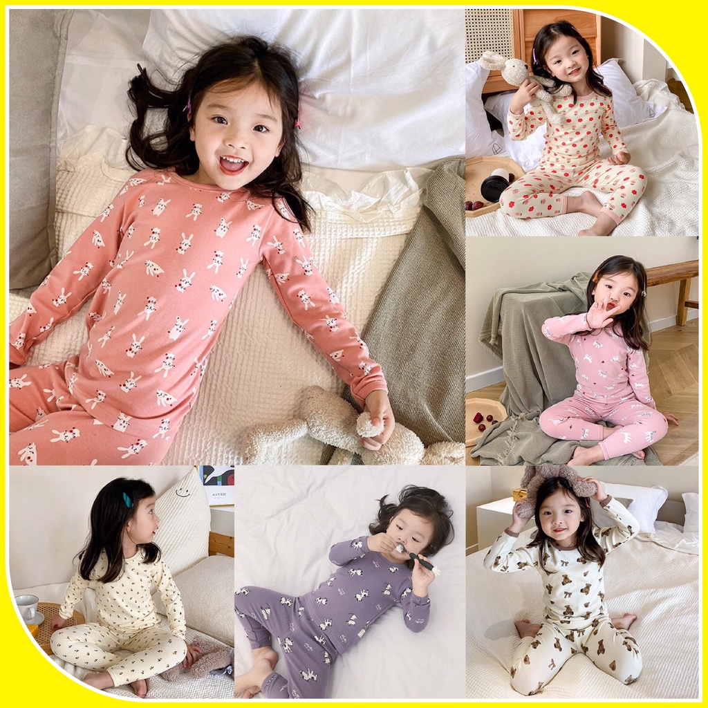 S011 - Bộ quần áo thu đông dài tay cho bé gái, bé trai Ambb kids size 80 -140