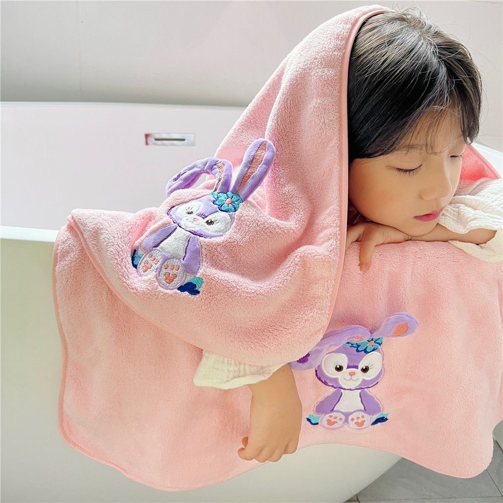 Set Khăn Tắm Kèm Khăn Mặt Thỏ Tím Mềm Mại Cho Bé - Jumping Beans Official Store