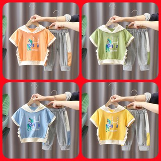 SET ÁO THUN BÉ TRAI ÁO THUN COTTON KHỦNG LONG QUẦN DÀI CHO BÉ TRAI SIZE TỪ 1 - 4 TUỔI