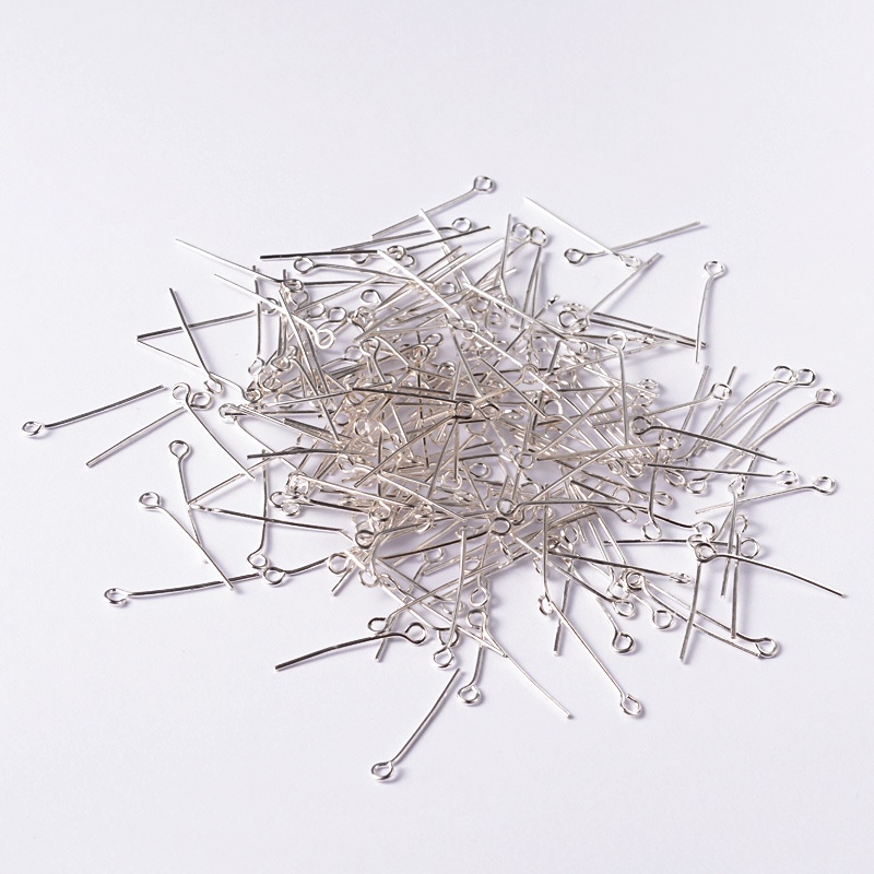 200-500 Ghim Cài Bằng Sắt Mạ Bạc Có Lỗ Dày 0.7mm Dài 2mm