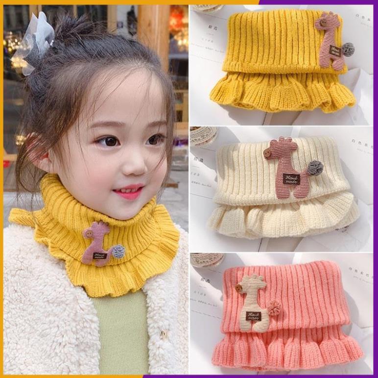 [GIA GỐC] Khăn Len Giả Cổ Áo Bé Gái Siêu Cute